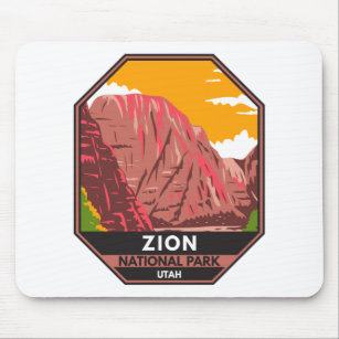Zion National Park Utah Vintage  Mouse Pad