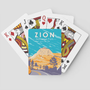 Zion National Park Utah Zion Canyon Road Vintage Playing Cards