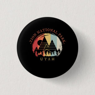 Zion National Park Vintage 3 Cm Round Badge