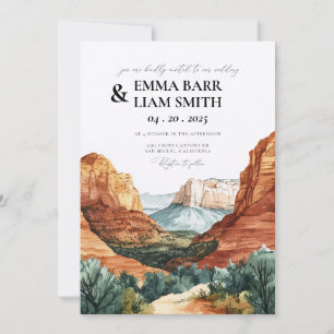 Zion National Park Wedding Invitation