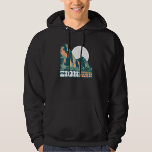 Zion National Park WPA Poster Style Graphic Utah Hoodie