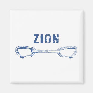Zion Rock Climbing Quickdraw Magnet