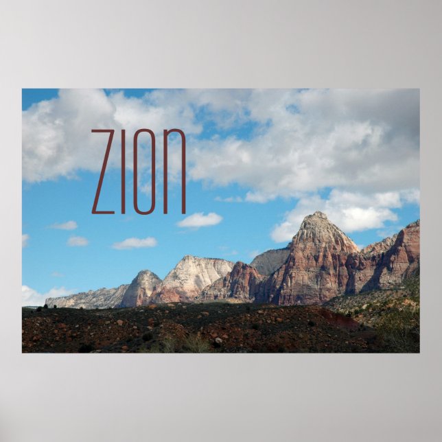 Zion Shadows Travel Poster (Front)