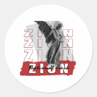 Zion small classic round sticker