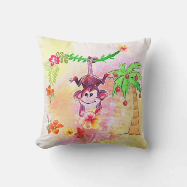 Zion the Monkey Wall Clock Cushion (Front)