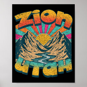 Zion Utah Zion National Park Outdoors Hiking Poster