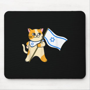 Zionist Cat Israeli Flag Pro-israel Jewish Mouse Pad