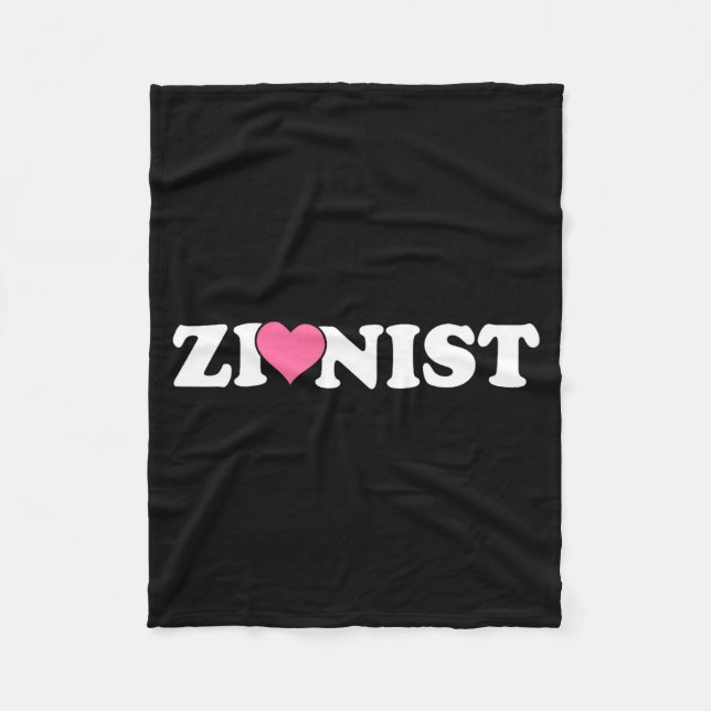 Zionist Funny Valentine Day Retro Love Meme Family Fleece Blanket (Front)