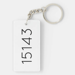 Zip Code New Home Realtor Gift Moving Minimalist Key Ring