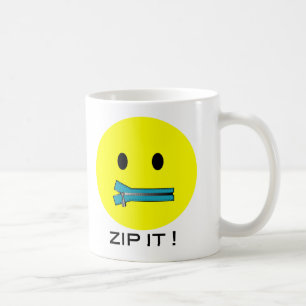 'zip it FACE MUG
