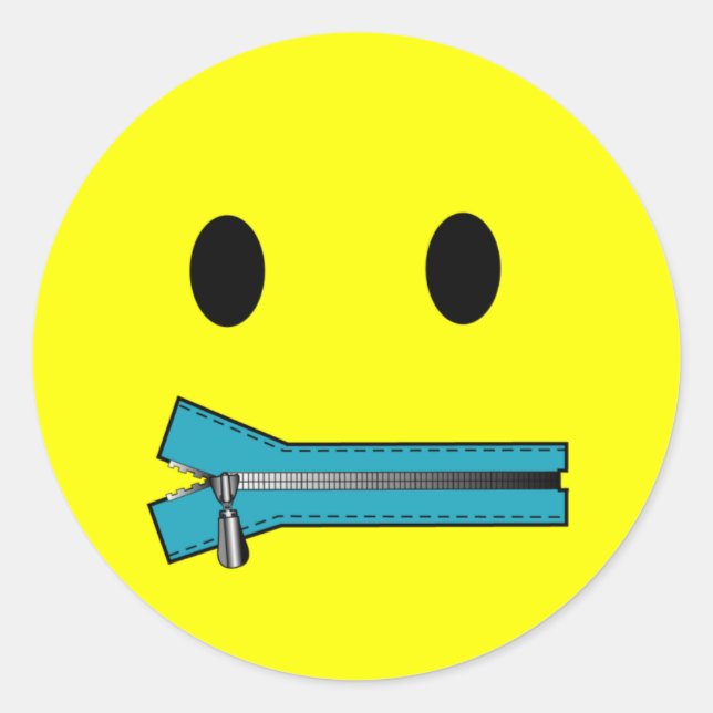 'zip it FACE STICKERS (Front)