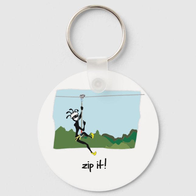 "Zip It!" Key Ring (Front)