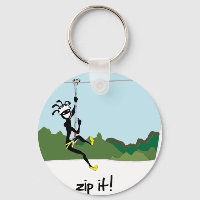 "Zip It!" Key Ring (Front)