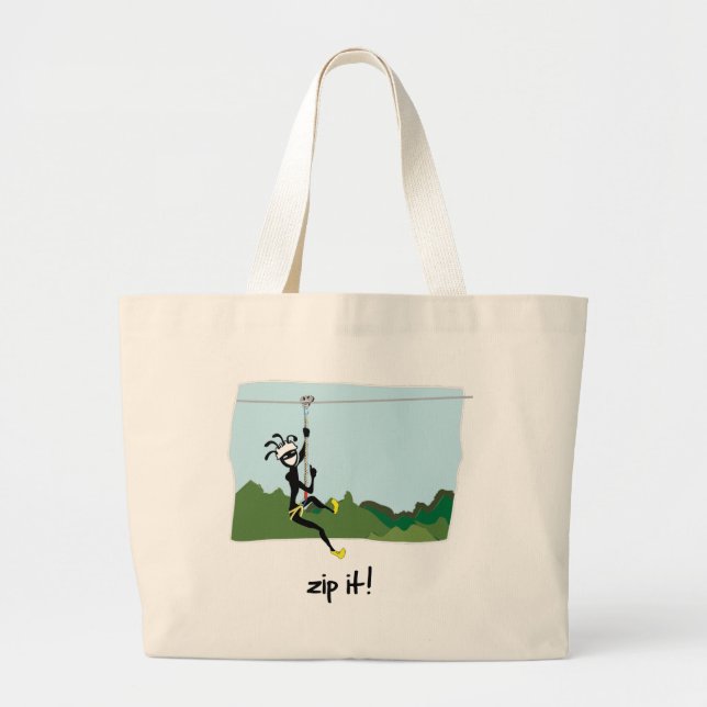 "Zip It!" Large Tote Bag (Front)