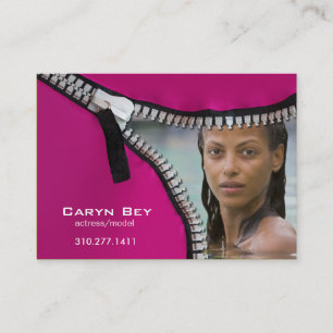 Zip It Up Business Card template (actor head shot)