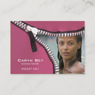 Zip It Up Business Card template (actor head shot)
