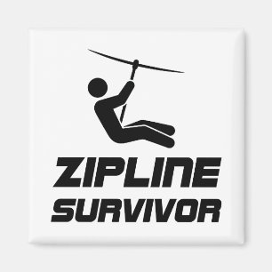 Zip Line Survivor Magnet