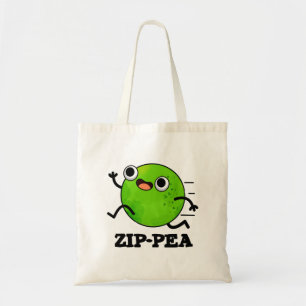 Zip-pea Funny Zippy Pea Pun Tote Bag