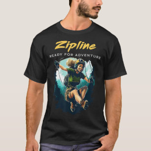 Zipline Adventure Extreme Ziplining Zip Survivor T-Shirt