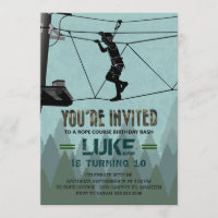 Zipline Rope Course Outdoor Adventure Birthday