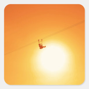 zipline square sticker
