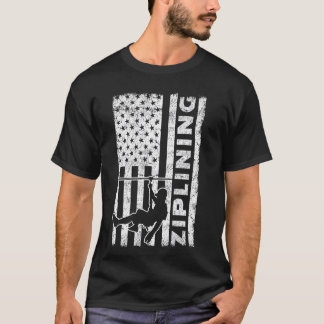 Zipline Ziplining USA T-Shirt