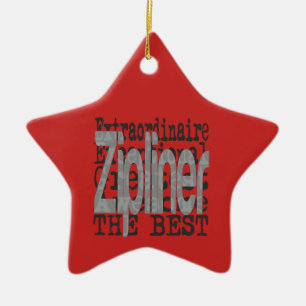 Zipliner Extraordinaire Ceramic Ornament