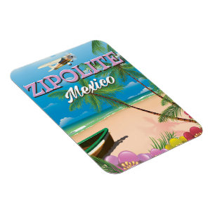 Zipolite Mexico Beach poster Magnet