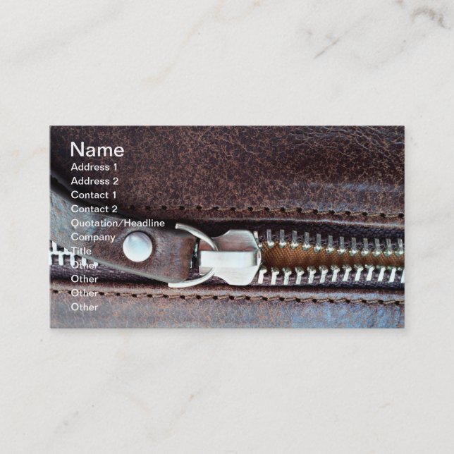 Zipper Business Card (Front)