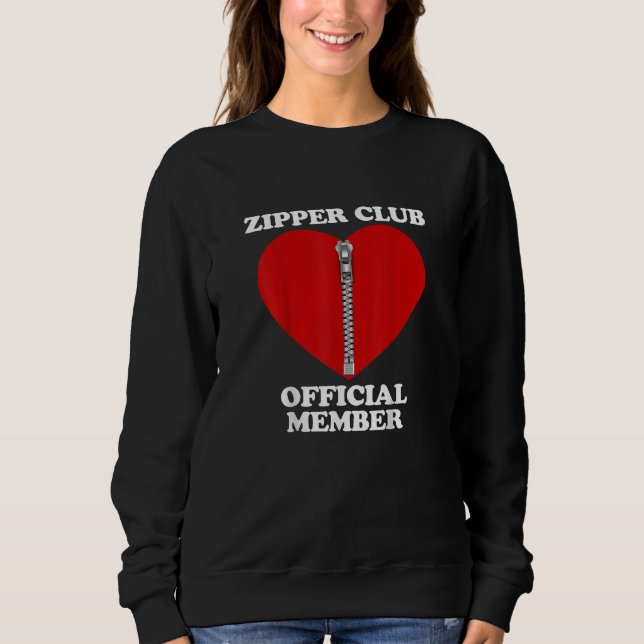 Zipper Club Heart Surgery Recovery Open Heart Bypa Sweatshirt (Front)
