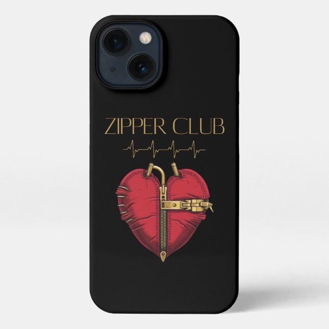 ZIPPER CLUB, heart transplant, open heart surgery iPhone Case (Back)