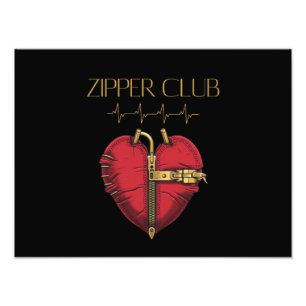 ZIPPER CLUB, heart transplant, open heart surgery Photo Print