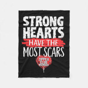 Zipper Club Member Open Heart Surgery Survivor  Fleece Blanket
