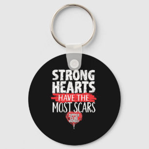 Zipper Club Member Open Heart Surgery Survivor Key Ring