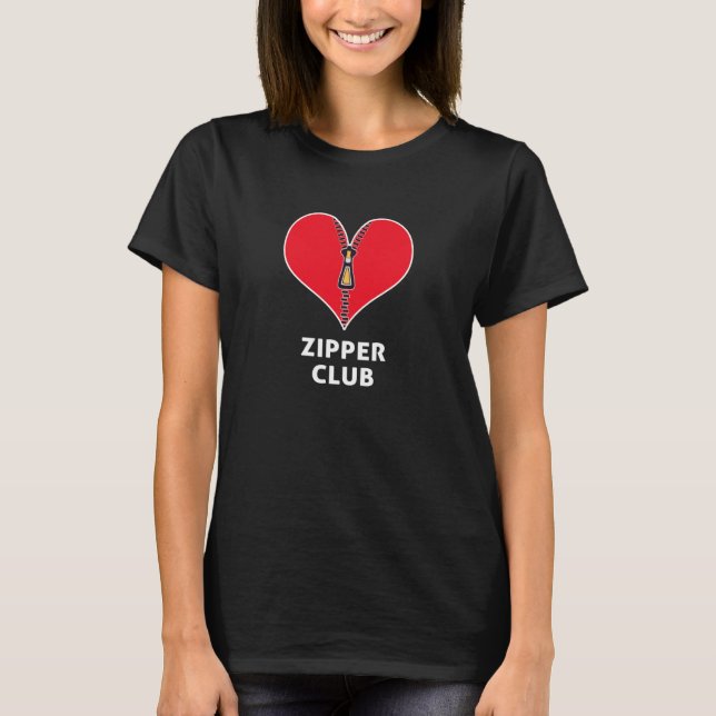 Zipper Club Open Heart Surgery Survivor T-Shirt (Front)