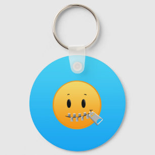 Zipper Emoji Key Ring