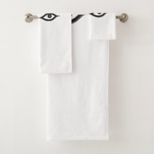 Zipper Eyes Bath Towel Set