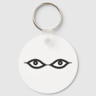 Zipper Eyes Key Ring