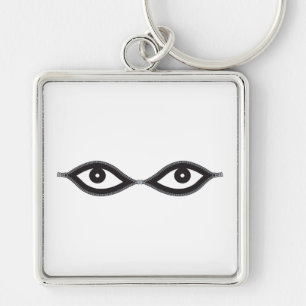 Zipper Eyes Key Ring