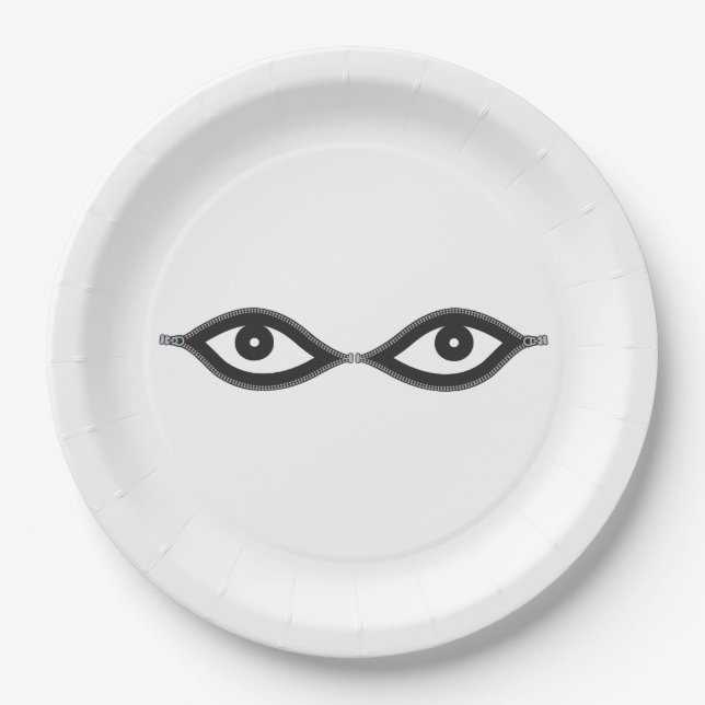 Zipper Eyes Paper Plate (Front)