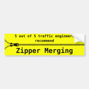 Zipper Merge Bumper Sticker