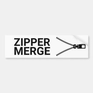 Zipper Merge Bumper Sticker