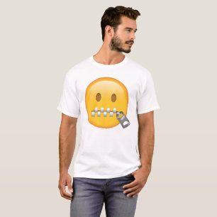 Zipper-Mouth Face - Emoji T-Shirt