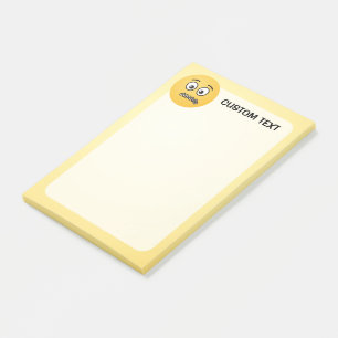 Zipper-Mouth Face Post-it Notes