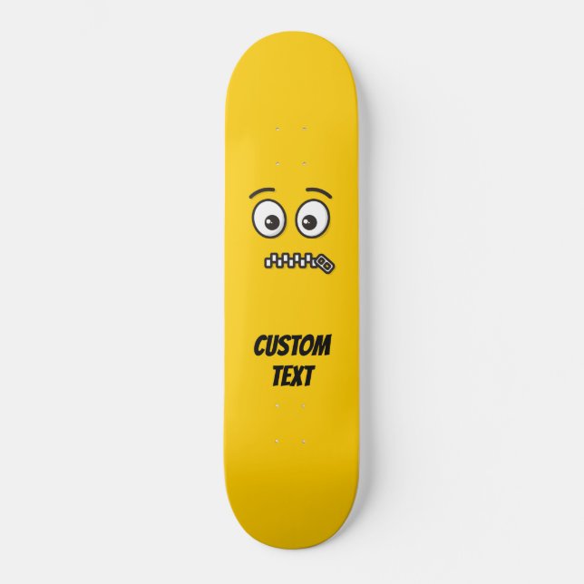 Zipper-Mouth Face Skateboard (Front)