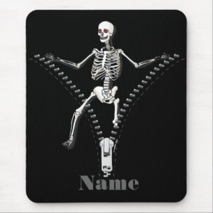 Zipper Skeleton Mouse Pad