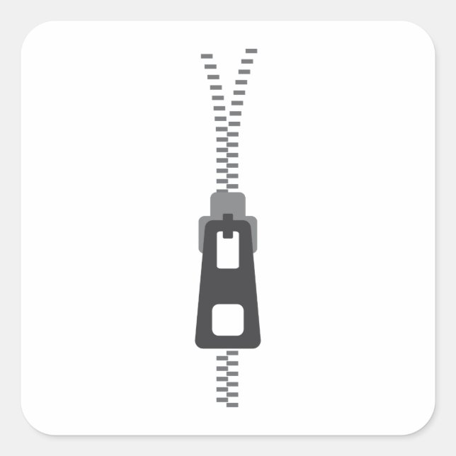 Zipper Square Sticker (Front)