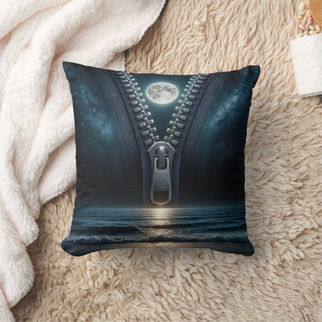 Zipper Unzipping The Moonlight Cushion (Blanket)