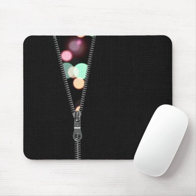 Zipper with Bokeh Lights Mouse Pad (With Mouse)