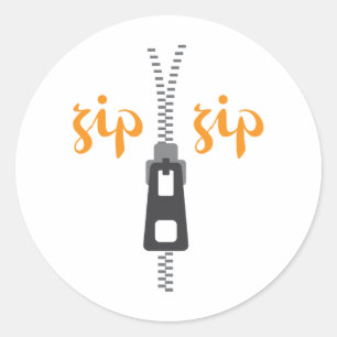 Zipper Zip Classic Round Sticker